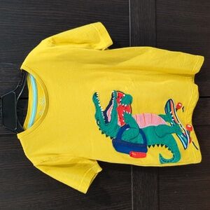 Boys 6/7 Mini Boden Skateboarding Alligator T-shirt